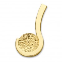 pendant, anhänger, hanger, fingerprint, fingerabdrück, vingeradruk, loving, gold, goud, yellow,