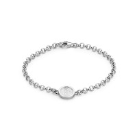 Bliss round bracelet silver 9mm