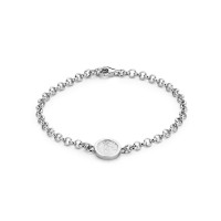 Bliss round bracelet silver 12mm